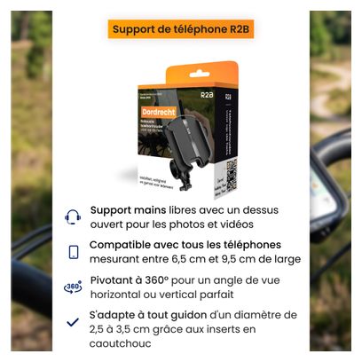 Support Téléphone pour Velo - Robuste - Vélo électrique - Couvercle ouvert