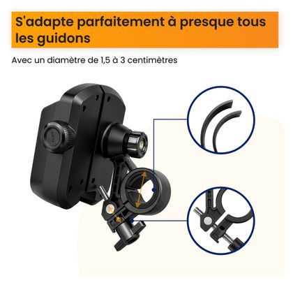 Support Téléphone pour Velo - Robuste - Vélo électrique - Couvercle ouvert
