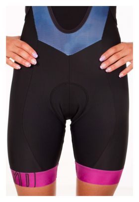 Pantalones cortos de ciclismo Z3rod Hot Purple Mist para mujer Negro