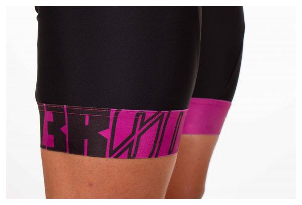Pantalones cortos de ciclismo Z3rod Hot Purple Mist para mujer Negro
