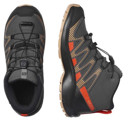 Salomon XA Pro v8 Mid CSWP Junior Grau Rot Kinder