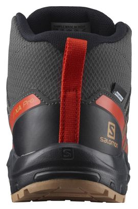 Salomon XA Pro v8 Mid CSWP Junior Grau Rot Kinder