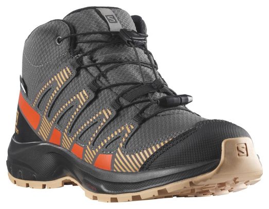 Salomon XA Pro v8 Mid CSWP Junior Grau Rot Kinder