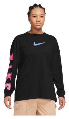 Nike Sportswear Black Long Sleeve T-Shirt Zwart