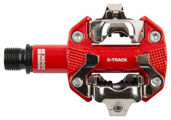 Mira los pedales X-Track sin clip de color rojo
