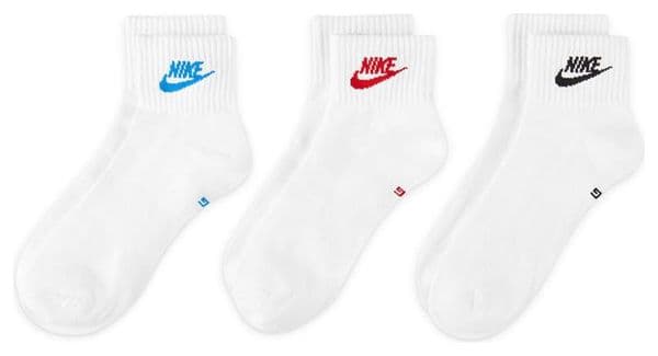 3 Paires de Chaussettes Nike Everyday Essential Ankle Blanc Multi Couleurs