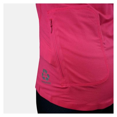 Maillot de manga corta R-Light rosa frambuesa 1/2 cremallera para mujer Raidlight