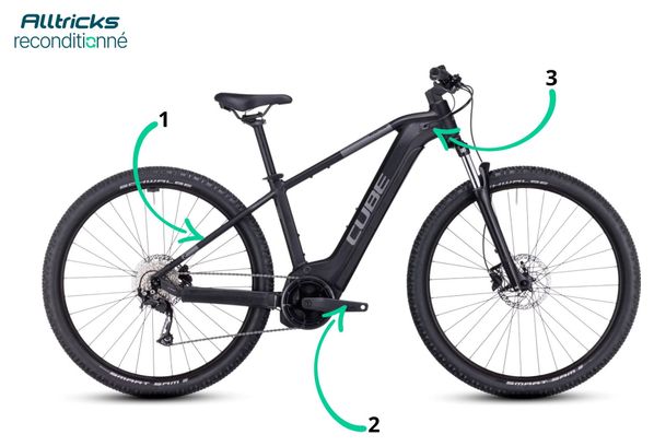 Produit Reconditionné - VTT Électrique Semi-Rigide Cube Reaction Hybrid Performance 500 Shimano Alivio 9V 500 Wh 29'' Noir 2023