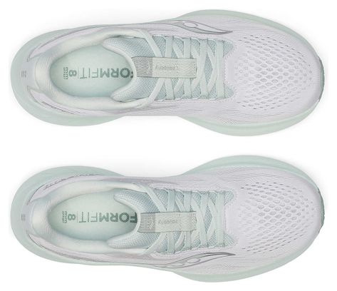 Chaussures Running Saucony Ride 18 Blanc/Vert Femme