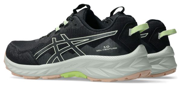 Asics Gel-Venture 10 Trail Running Shoes, Black/Green/Pink, Women's