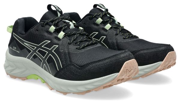 Asics Gel-Venture 10 Trail Running Shoes, Black/Green/Pink, Women's
