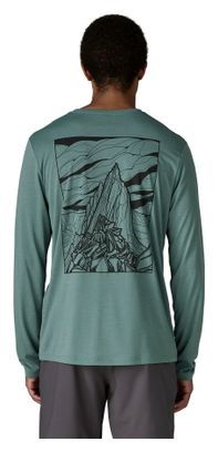 Camiseta de manga larga Patagonia Capilene Cool Daily azul para hombre