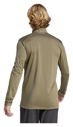 Langarm Trikot 1/2 Zip adidas Terrex Multi Khaki Herren