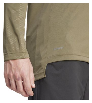 adidas Terrex Multi Khaki Heren 1/2 Zip Trui met lange mouwen