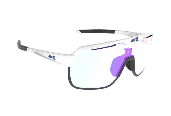 AZR Kromic Victory RX White Glasses / Blue Photochromic Lens