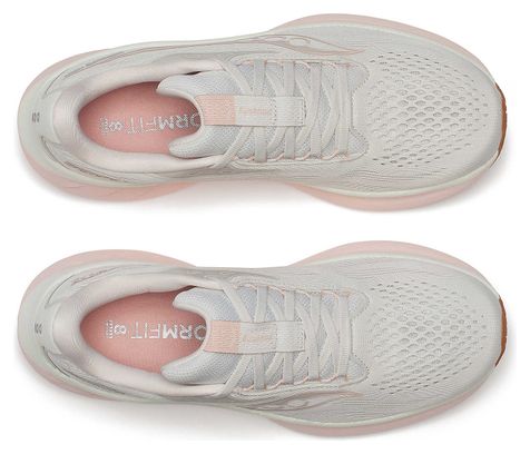 Chaussures Running Saucony Ride 18 Blanc/Rose Femme