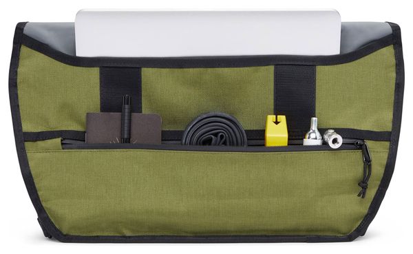 Borsa a tracolla Simple Messenger cromata verde nera