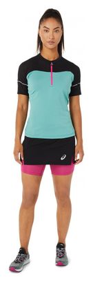 Asics Fujitrail 1/2 Zip Jersey Groen Zwart Dames