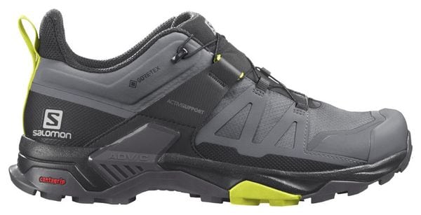 Chaussures de Randonnée Salomon X Ultra 4 GTX Gris Jaune Homme