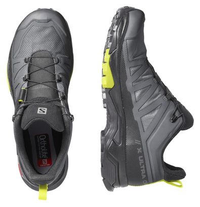 Chaussures de Randonnée Salomon X Ultra 4 GTX Gris Jaune Homme