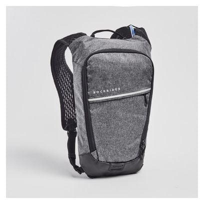 Rockrider 4L Hydration Bag + 1L Water Pouch Grey