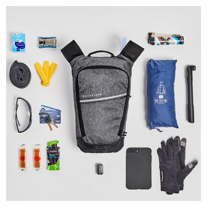 Rockrider 4L Hydration Bag + 1L Water Pouch Grey