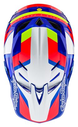 Troy Lee Designs D4 Composite Mips Omega White/Blue full-face helmet