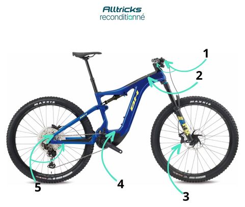 Producto renovado - Bh Bikes Atomx Lynx Carbon Pro 9.7 Shimano Deore XT 12V 720 Wh 29'' Azul/Amarillo 2022 Bicicleta eléctrica de montaña con suspensión total