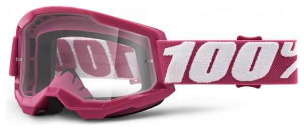100% STRATA 2 Goggle | Pink White | Clear Lenses