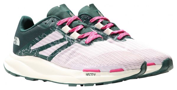 The North Face Vectiv Eminus Pink Green Trail Shoes Refurbished