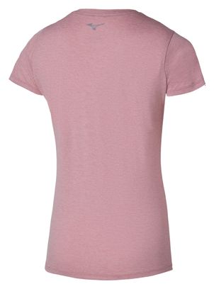 Camiseta de manga corta Mizuno Impulse Core rosa para mujer