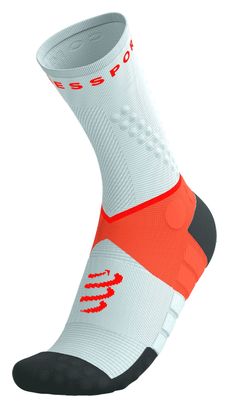 Calze Compressport Ultra Trail V2.0 Grigio/Corallo