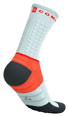 Calze Compressport Ultra Trail V2.0 Grigio/Corallo