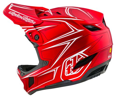 Troy Lee Designs D4 Composite Mips Volgelaatshelm Rood