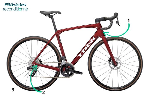 Producto renovado - Trek Domane SL 6 Sram Rival eTap AXS 12V 700mm Rojo Carmesí 2023 Bicicleta de carretera