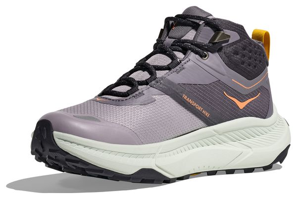 Women's Hoka Transport Hike GTX Outdoor Shoes Grey/Violet