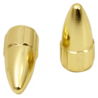 MSC Aluminium Caps Presta Valve / Valve Small Gold (pair)