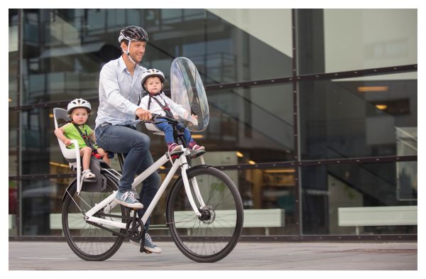 HAMAX Child Bike Seat CARESS OBSERVER Red Grey