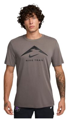 Maglia a maniche corte Nike Dri-Fit Trail Grey Logo Uomo