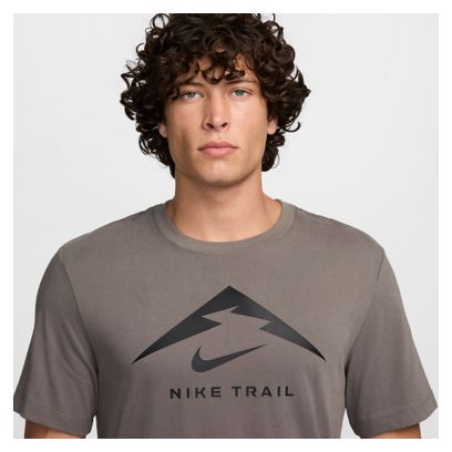 Maglia a maniche corte Nike Dri-Fit Trail Grey Logo Uomo