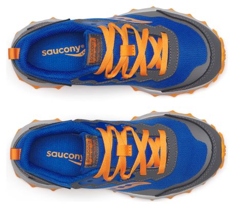 Saucony Peregrine KDZ Shield Blue/Orange Children's Trail Shoes