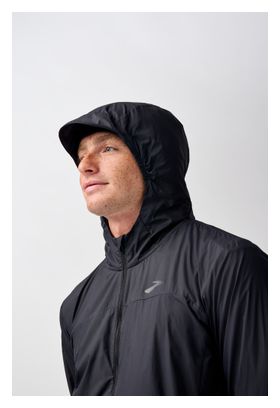 Men's Brooks Canopy Packable Windbreaker Jacket Black