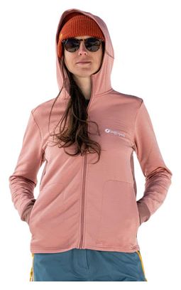 Felpa tecnica Lagoped Gelinotte Hoodie rosa da donna 