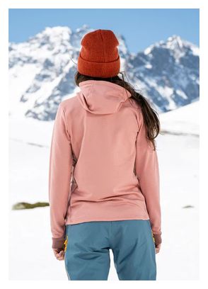 Felpa tecnica Lagoped Gelinotte Hoodie rosa da donna 