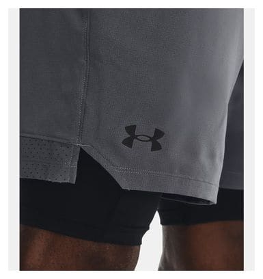 Short 2-en-1 Under Armour Vanish Woven Gris