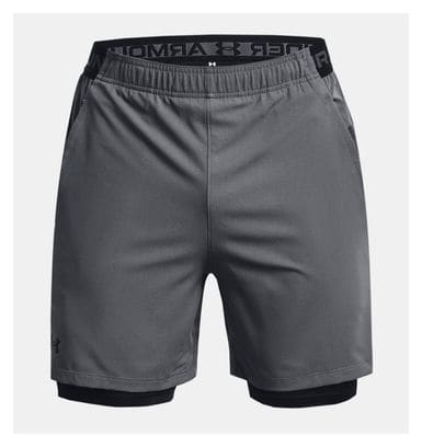 Short 2-en-1 Under Armour Vanish Woven Gris