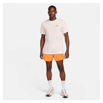 Nike Dri-Fit Trail logo short sleeve shirt Beige