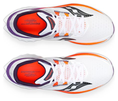 Produit Reconditionné - Chaussures de Running Homme Saucony Endorphin Speed 4 Blanc Violet Orange