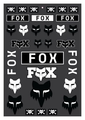 Paquete de adhesivos Fox Legacy Track Negro