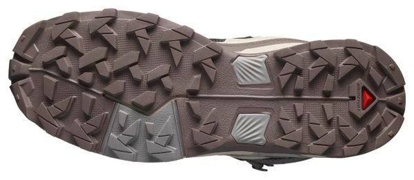 Salomon X Ultra 5 Mid GTX Grey Beige Women's Shoes